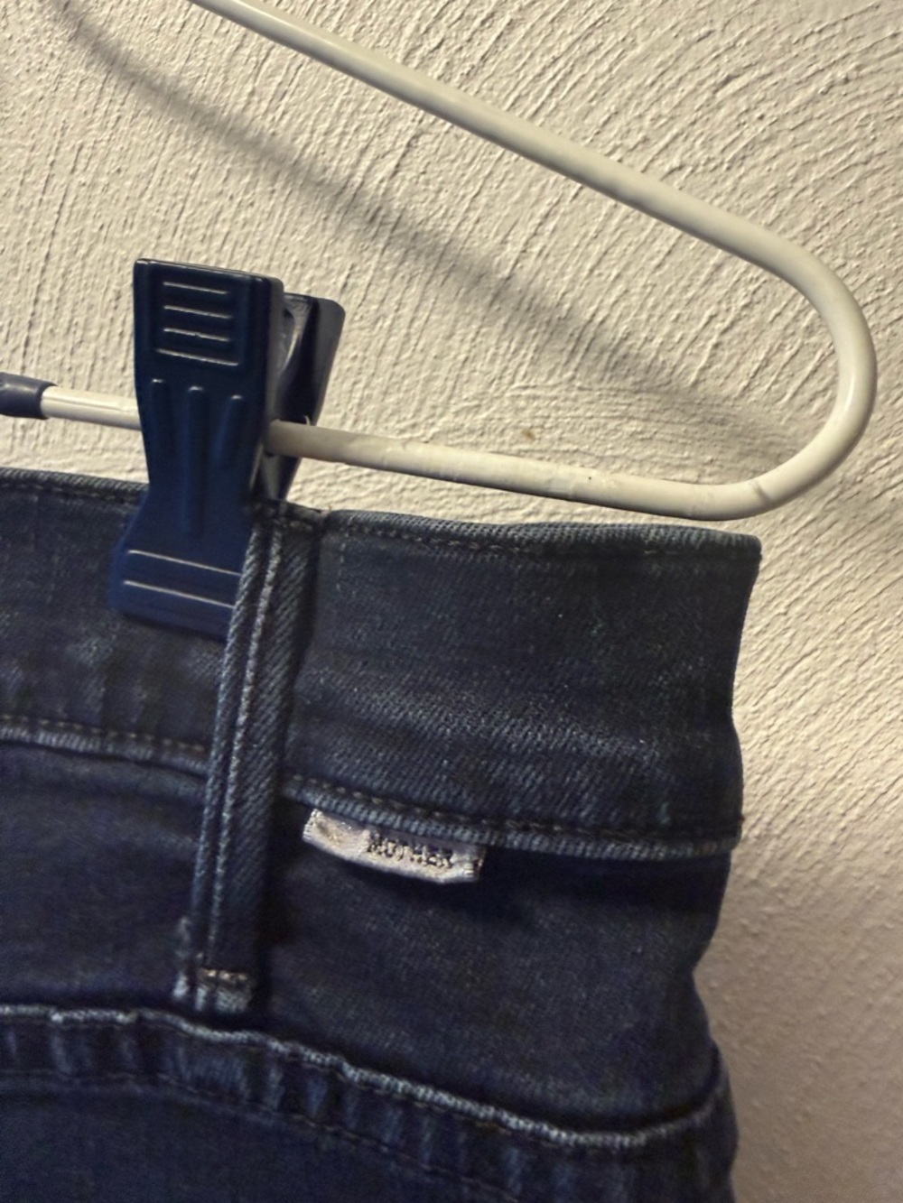 Mother The Hustler Ankle Fray Denim Raw Hem Cropped Sz 27 Straight Leg Dark Wash - Picture 5 of 6